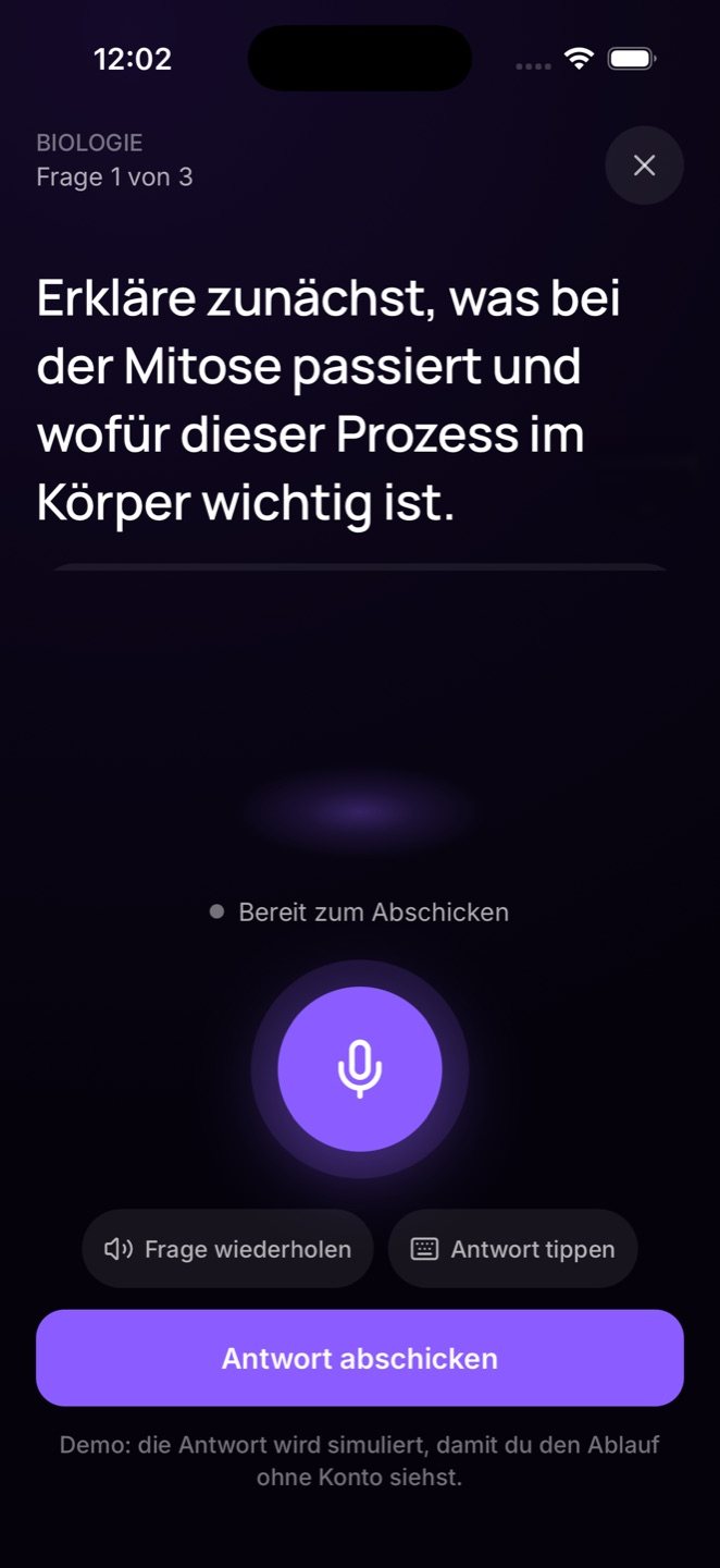 Antwort wird gesprochen